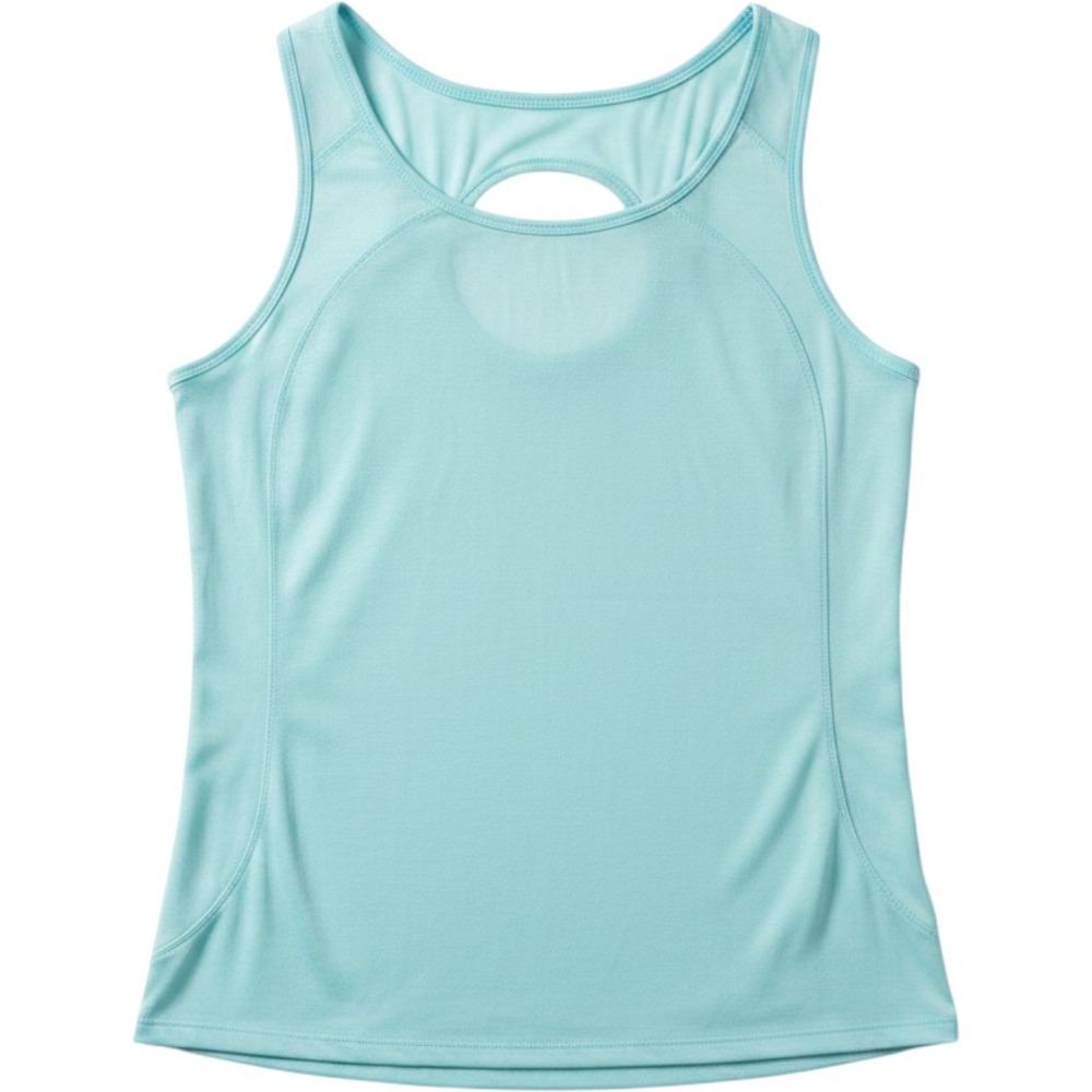 Zone Pro Womens Large Aqua Blue Activewear Tank Top‎ Keyhole Back Sleeveless L